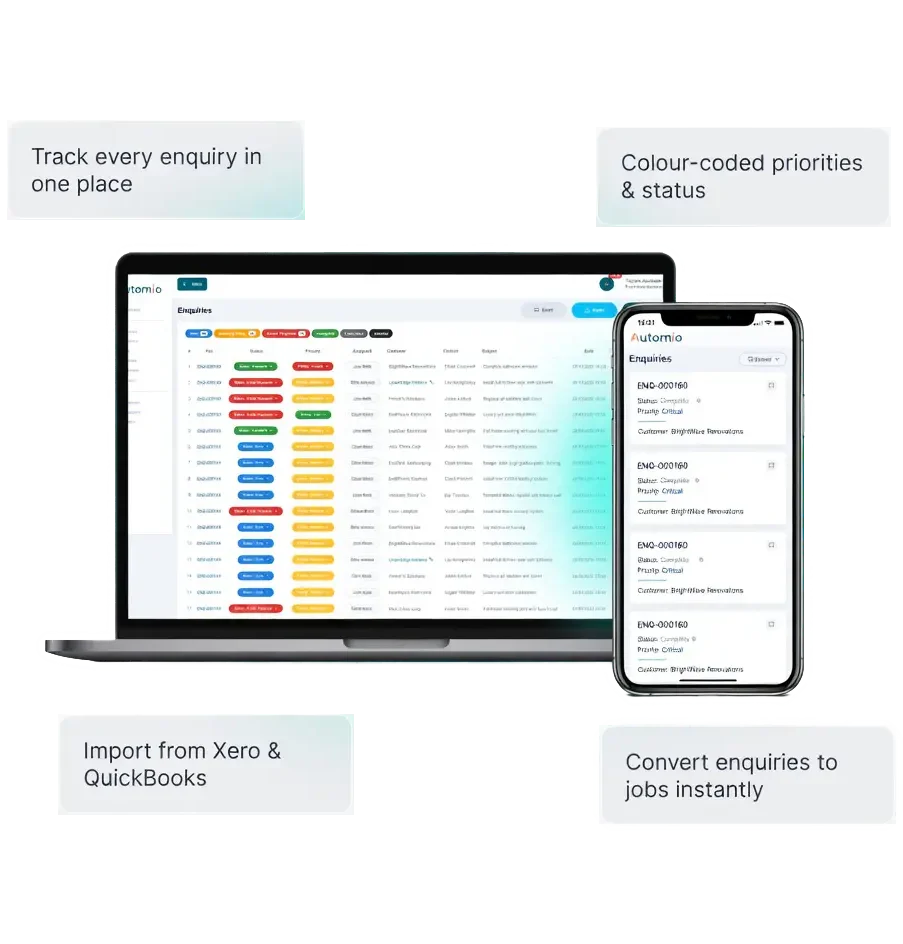 Enquiry Management Software - Turn customer enquiries into booked jobs