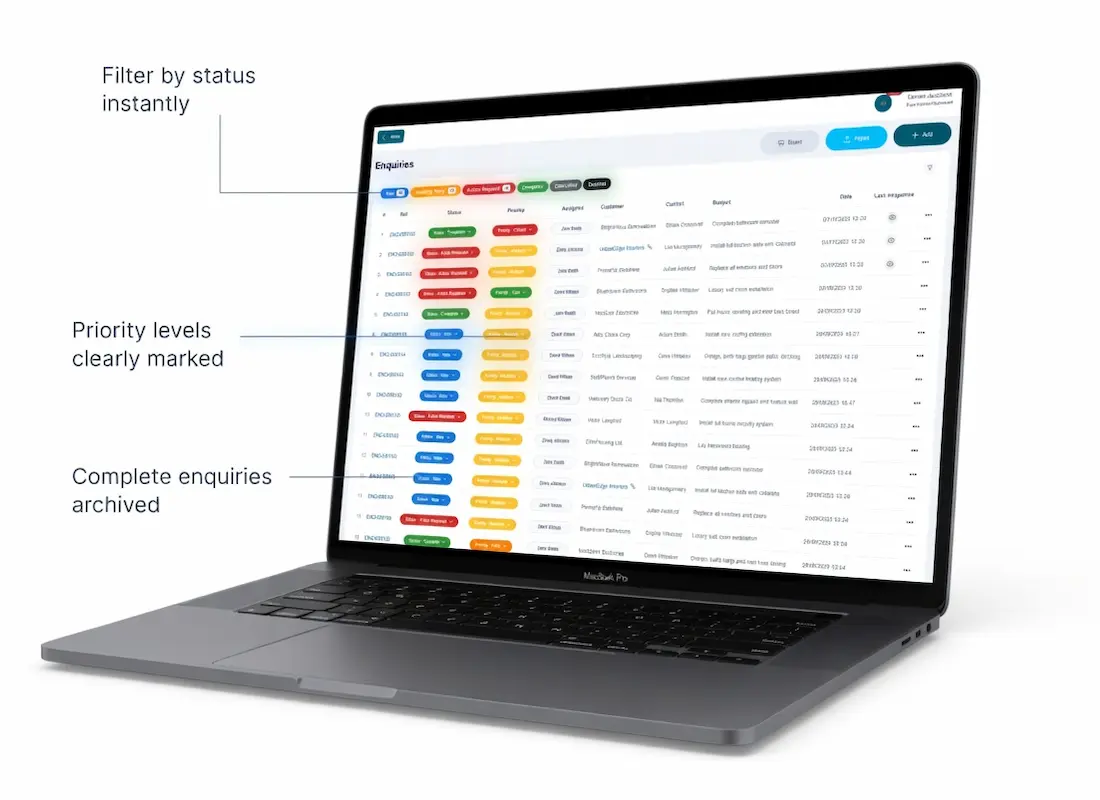From New to Complete - Features That Keep Your Enquiries Organised From New to Complete - Features That Keep Your Enquiries Organised
