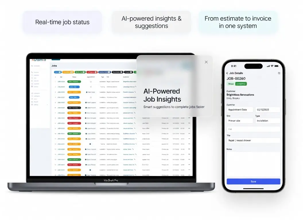 Job Management Software for Trade Businesses - Stay on Top of Every Job From Estimate to Invoice